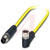 Phoenix Contact - 1406045 - 0.5 m to Socket angled M8 Plug straight M8 105C PVC 3-pos. shielded M8|70276946 | ChuangWei Electronics