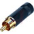 Neutrik - NYS352BG - Plug - black/gold Rean Phono RCA Connectors|70088511 | ChuangWei Electronics