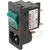 Schurter - 6135.0139.0210 - Panel Mt QC Blck Non-Illum Switch 15A 250VAC 2P/1Prtct Appliance Inlet w/Breaker|70080589 | ChuangWei Electronics