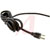 Volex Power Cords - 17408 10 B1 - 60 degC Black 125 V 1250 W 0.315 in. (Outer) 8 ft. SJ 10 A Power Cord|70116049 | ChuangWei Electronics