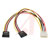 Tripp Lite - P946-12N-2P15 - Serial ATA SATA Dual Power Adapter Y Cable LP4 4pin 2x 15pin 12