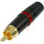 Neutrik - NYS373-2 - IEC Approved Red 4 to 9 mm Brass Brass (Housing) Plug Rean Phono Plug|70088410 | ChuangWei Electronics