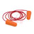Protective Industrial Products - 265-100C - 100 Pair/Box Orange PU Foam 32 dB NRR Corded Economy Bullet|70600962 | ChuangWei Electronics