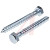 RS Pro - 825095 - 10mmx80mm Zinc plated & clear Passivated Steel Coach Screw|70789509 | ChuangWei Electronics