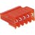 TE Connectivity - 3-640440-5 - 5 pos. Red 22 AWG Closed-End Without Polarizing Tab IDC Receptacle|70042740 | ChuangWei Electronics