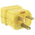 Hubbell Wiring Device-Kellems - HBL5364VY - Steel Brass Nylon 0.220 to 0.660 in. Yellow 125 V 20 A Electrical Plug|70116141 | ChuangWei Electronics