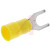RS Pro - 6139586 - Yellow Vinyl M5 12 - 10AWG Insulated Crimp Spade Connector|70646249 | ChuangWei Electronics