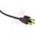 Alpha Wire - 775 BK078 - Stripped End Blk Rubber Jkt NEMA 5-15plug 6 Ft 125 V 10 A Cord, Pwr|70125956 | ChuangWei Electronics