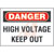 Panduit - PPS0305D73 - High Voltage Keep Out Danger Header Polyester Adhesive Sign|70415922 | ChuangWei Electronics
