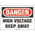 Panduit - PPS0710D79 - HIGH VOLTAGE KEEP AWAY DANGER Header Polyester Adhesive Sign|70387002 | ChuangWei Electronics
