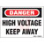 Panduit - PPS0305D79 - HIGH VOLTAGE KEEP AWAY DANGER Header Polyester Adhesive Sign|70387033 | ChuangWei Electronics