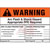 Panduit - PVS0305W2103Y - write-on area WARNING adhesive vinyl sign WARNING (Header) orange/black 3.5x5