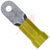 TE Connectivity - 52043-2 - Yellow Vinyl Tin Stud Sz. 10 4 AWG Copper Ring Tongue Terminal|70346558 | ChuangWei Electronics