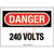 Panduit - PPS0710DV012 - 240 VOLTS DANGER Header Polyester Adhesive Sign|70387014 | ChuangWei Electronics