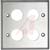 Belden - E200004 000B25 - DOUBLE-GANG 4-PORT IP67 STAINLESS STEEL FACEPLATE|70003807 | ChuangWei Electronics