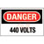 Panduit - PPS1014DV016 - 440 VOLTS DANGER Header Polyester Adhesive Sign|70386636 | ChuangWei Electronics