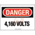 Panduit - PPS0710DV015 - 4160 VOLTS DANGER Header Polyester Adhesive Sign|70387017 | ChuangWei Electronics