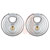 ABUS USA - 28/70 C KAX2 - Twin Pack Stainless Steel Shackle13/32in Dia Body 2-3/4in Dia Diskus Padlock|70567075 | ChuangWei Electronics