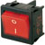 Marquardt Switches - 1805.7110 - QC Red I/O Legend 230V Illum 1/2HP 250VAC 6A IP40 ON-OFF DPST Rocker Switch|70459005 | ChuangWei Electronics