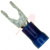 TE Connectivity - 53244-2 - Blue Tin Stud Sz. 8 16 to 14 AWG Phosphor Bronze Spade Tongue Terminal|70346571 | ChuangWei Electronics