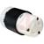 Pass & Seymour - L520C - White Front Black Back 125V 20A Turnlok IP20 3 Wire Grounding Connector|70050633 | ChuangWei Electronics