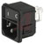 Schurter - 4302.1002 - 250 V ac Rated At 10A Quick Connect Termination C14 IEC Connector Plug|70434823 | ChuangWei Electronics