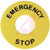 EAO - 61-9970.2 - Dim 43 x 1.7 mm Yllw Round EMERGENCY STOP English E-Stop Marking Plate Accessory|70029385 | ChuangWei Electronics