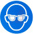 RS Pro - 8134586 - 200x200mm Plastic Mandatory Eye Protection Sign with Pictogram Only|70656078 | ChuangWei Electronics